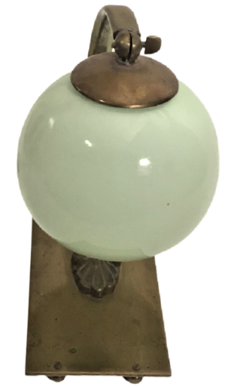 1950 OPAL CAMLI BRONZ AYAKLI CALIŞMA MASA ÜZERİ AYDINLATMA LAMBA