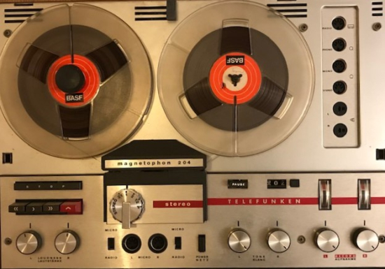 1960 ALMAN TELEFUNKEN MAGNETOPHON 204 STEREO CİF HOPORLÖR MAKARA BANT CALAR